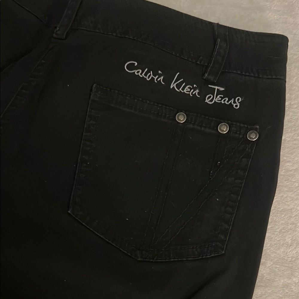 Calvin Klein Black Denim Pants NWOT - Picture 1 of 10